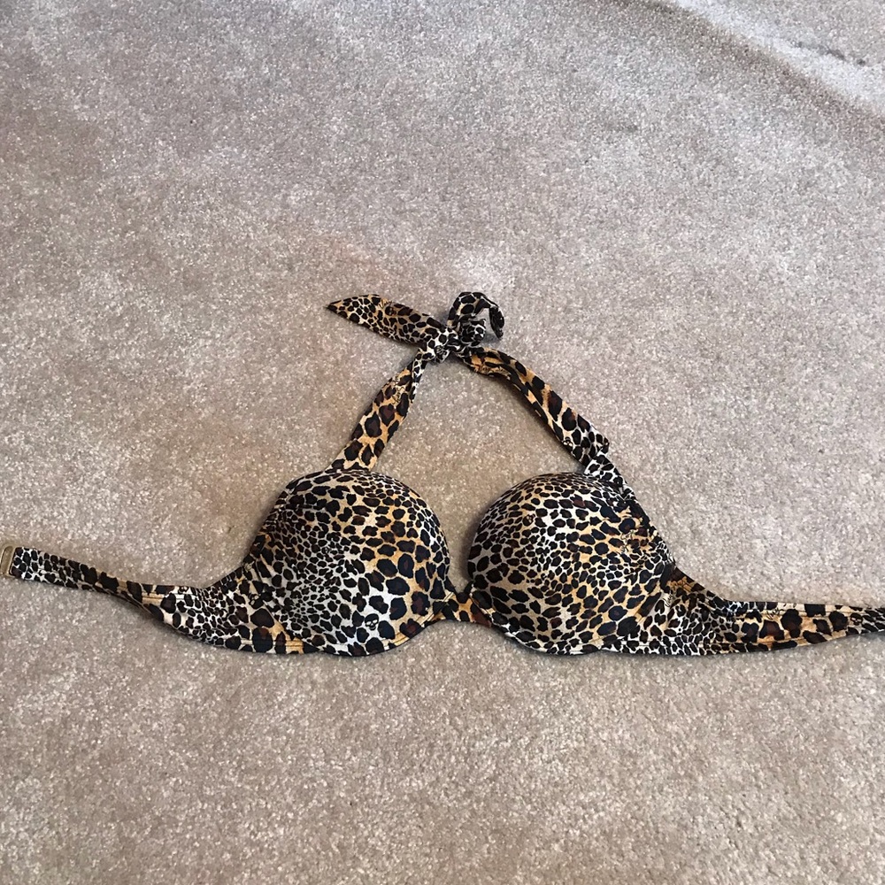 VIctoria Secret cheetah bombshell push-up swim top